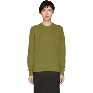 Acne Studios Face Sweater Olive Green
